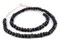 The Bead Chest Old Black Padre Beads 8mm Nigeria African Round Glass Large Hole 26 Inch Strand Handmade